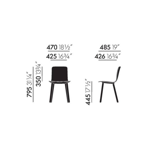 VITRA HAL PLY WOOD SEDIA