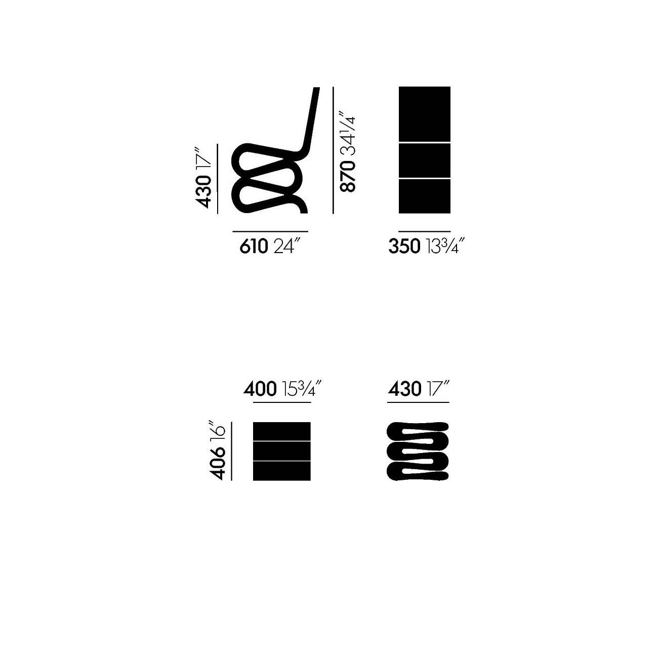 VITRA WIGGLE SIDE SEDIA