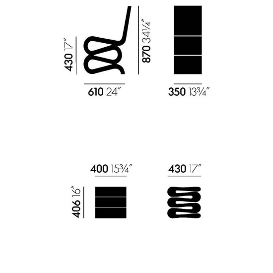 VITRA WIGGLE SIDE SEDIA