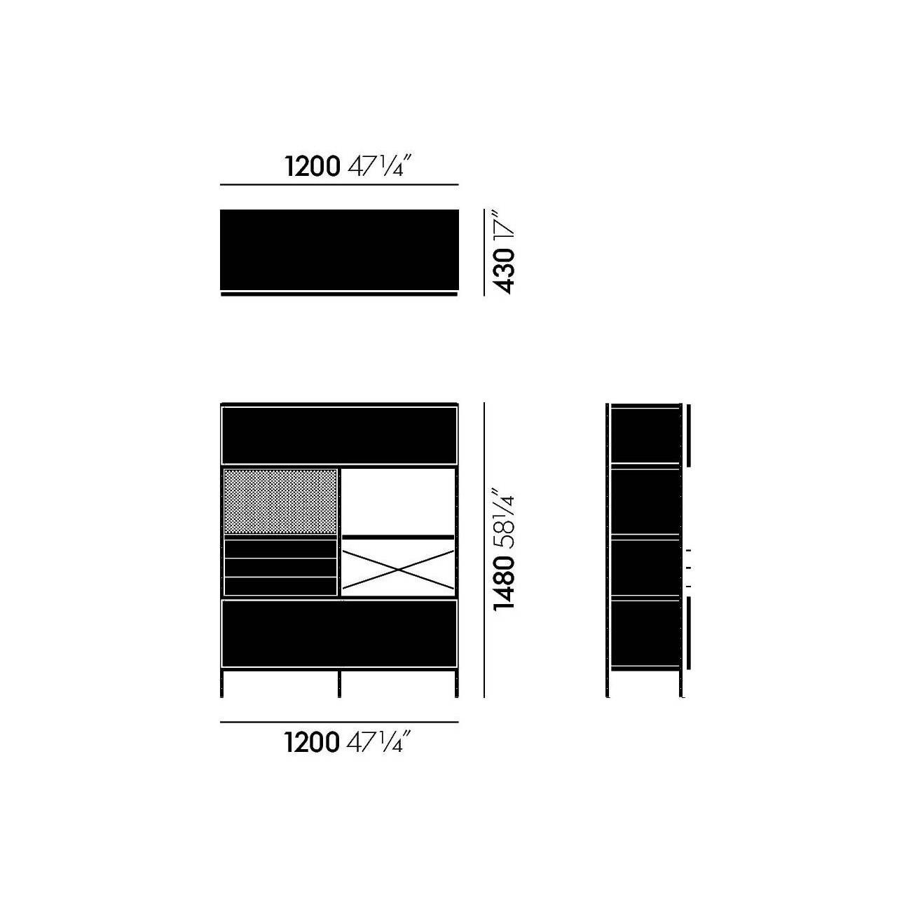 VITRA EAMES STORAGE UNIT BOOKCASE