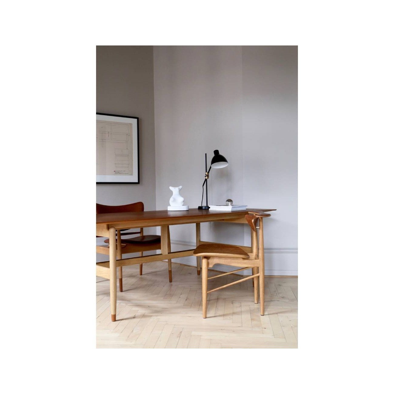 FINN JUHL READING CHAIR - VENEER SEAT - SEDIA