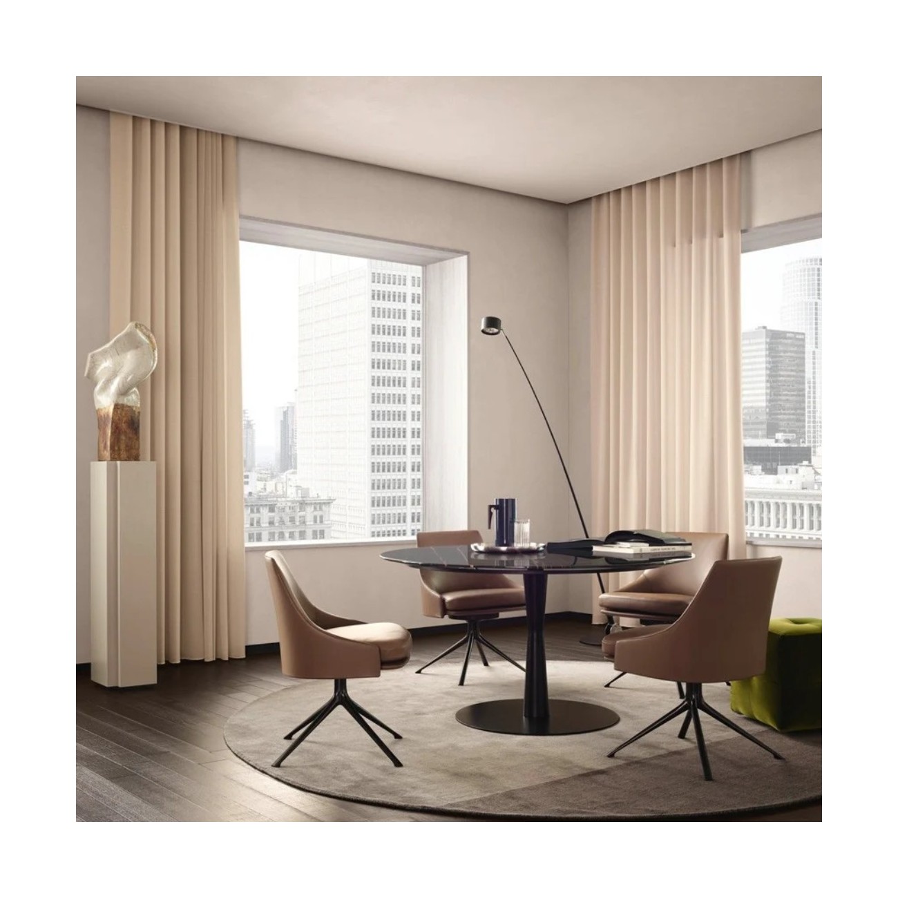 POLIFORM FLUTE TABLE LACCATO