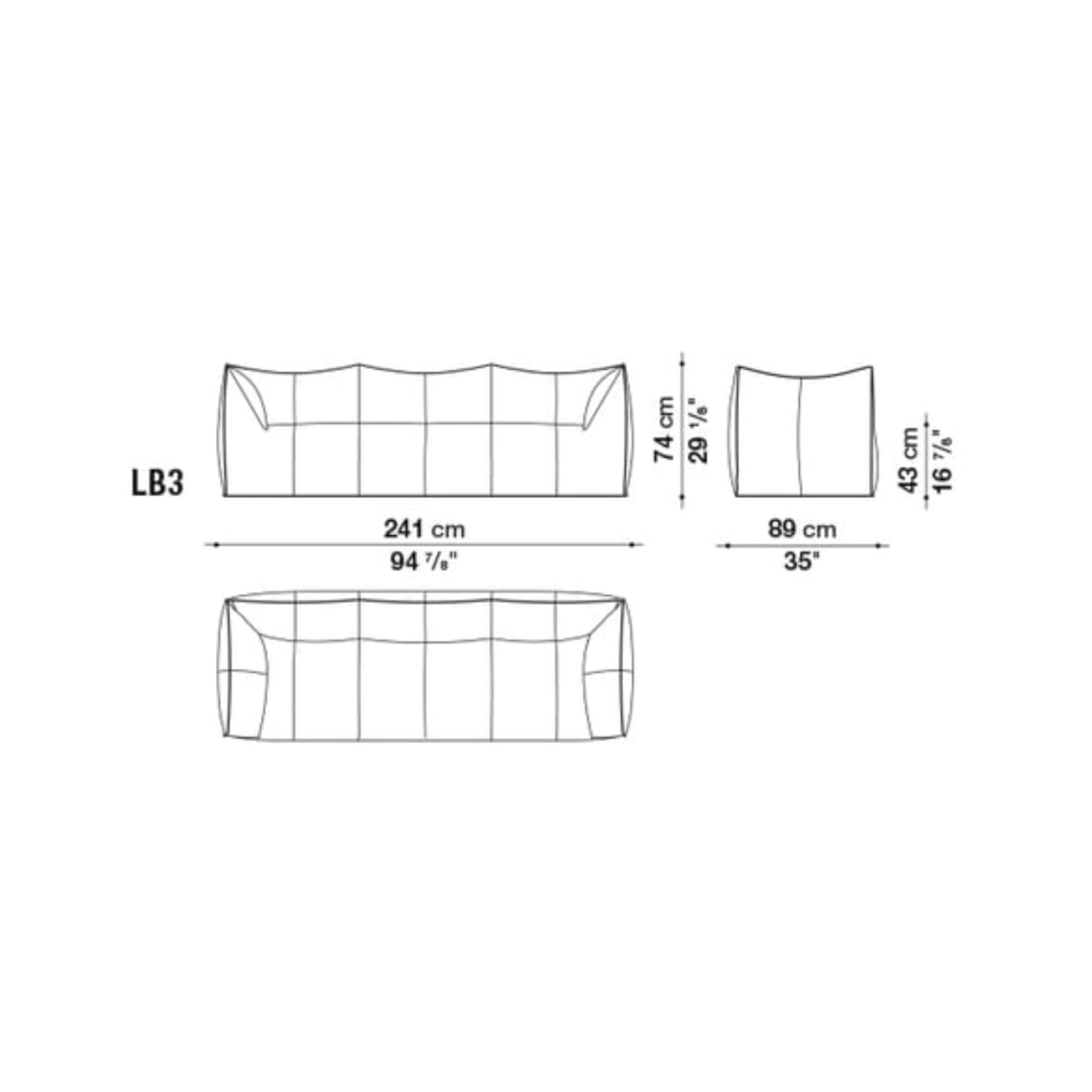 B&B LE BAMBOLE '07 - DIVANO TRIBAMBOLA
