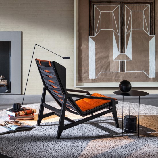 MOLTENI & C. FAUTEUIL D.156.3  EN NOYER