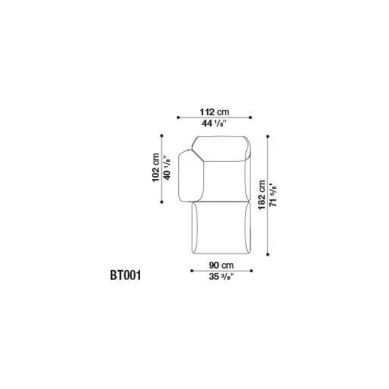 B&B BUTTERFLY SOFA CM. 224