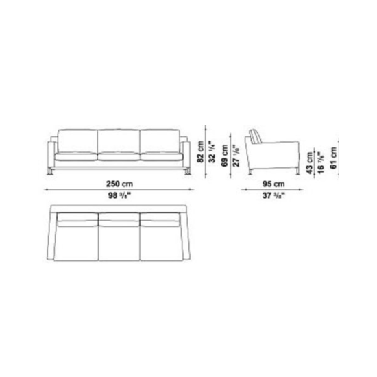 B&B HARRY CANAPÉ L. CM. 250