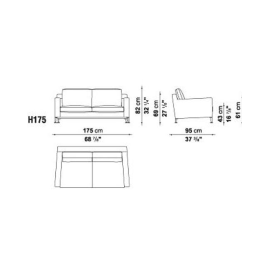 B&B HARRY DIVANO L. CM. 175