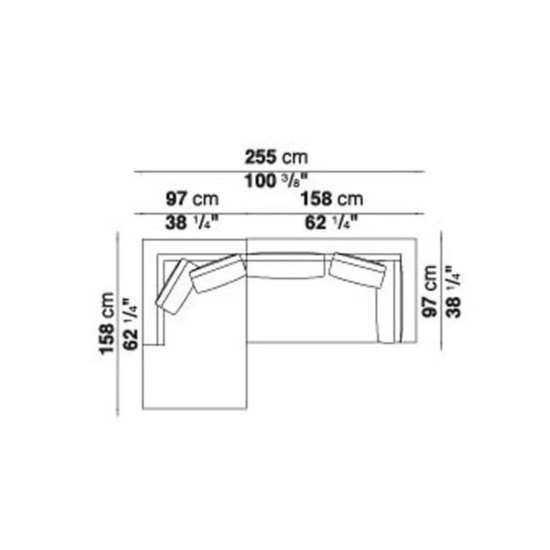 B&B CHARLES 20 CON CHAISE LONGUE