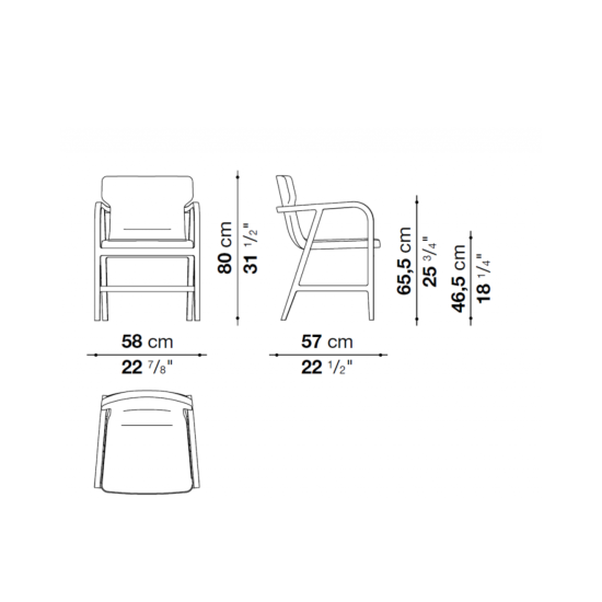 MAXALTO FULGENS SEDIA CON BRACCIOLI