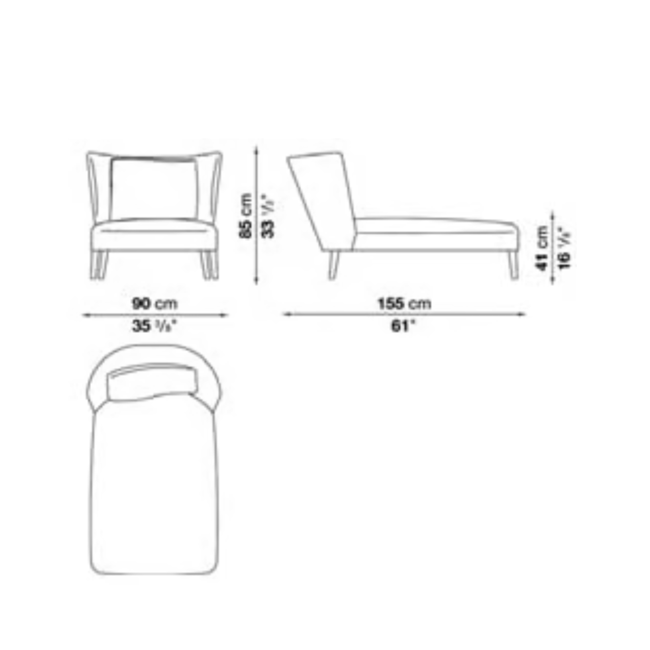 MAXALTO FEBO CHAISE LONGUE