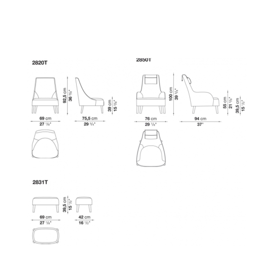 MAXALTO FEBO POLTRONA BERGÉRE