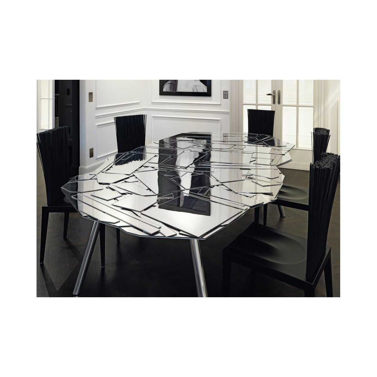 EDRA TABLE BRASILIA ARGENT