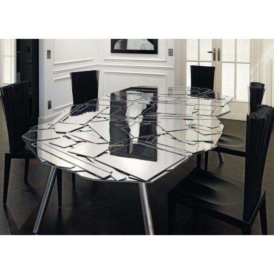 EDRA TABLE BRASILIA ARGENT