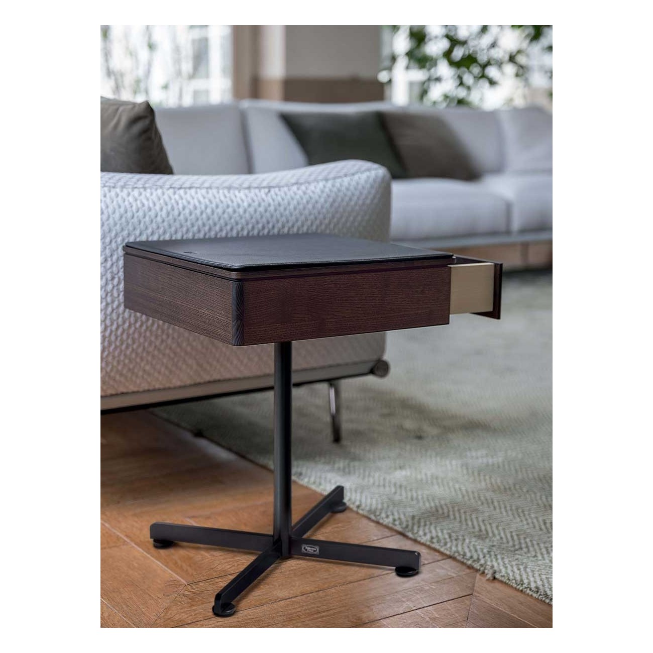 POLTRONA FRAU – BOB LOW TABLE WITH DRAWER