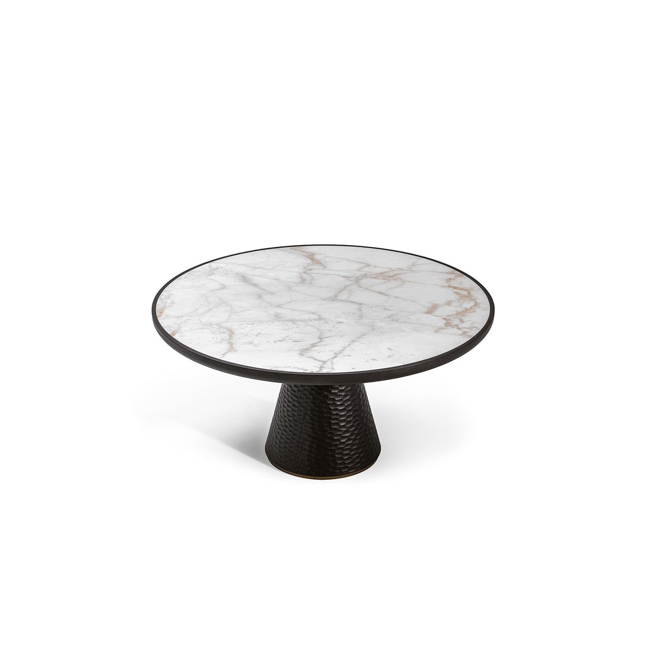 POLTRONA FRAU – DUO TABLE BASSE BASE À PIÉDESTAL