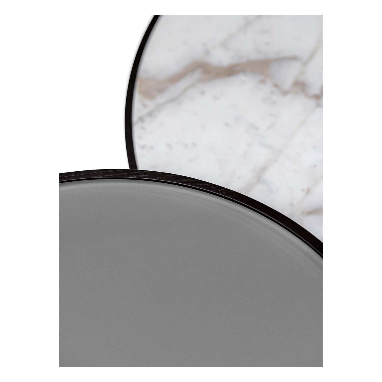 POLTRONA FRAU – DUO TABLE BASSE BASE À PIÉDESTAL