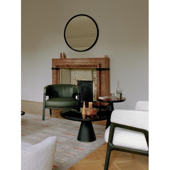 POLTRONA FRAU – DUO TABLE BASSE BASE À PIÉDESTAL