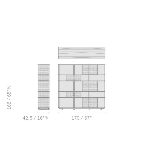 POLTRONA FRAU LLOYD TEX BOOKSHELF