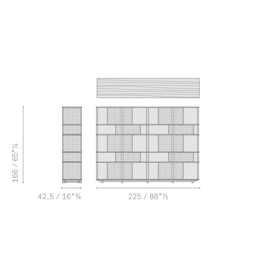 POLTRONA FRAU LLOYD TEX BOOKSHELF