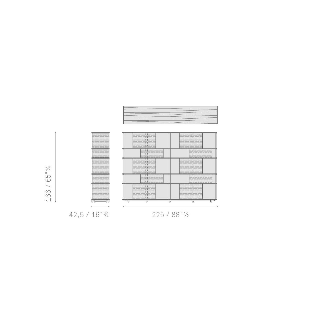 POLTRONA FRAU LLOYD TEX BOOKSHELF