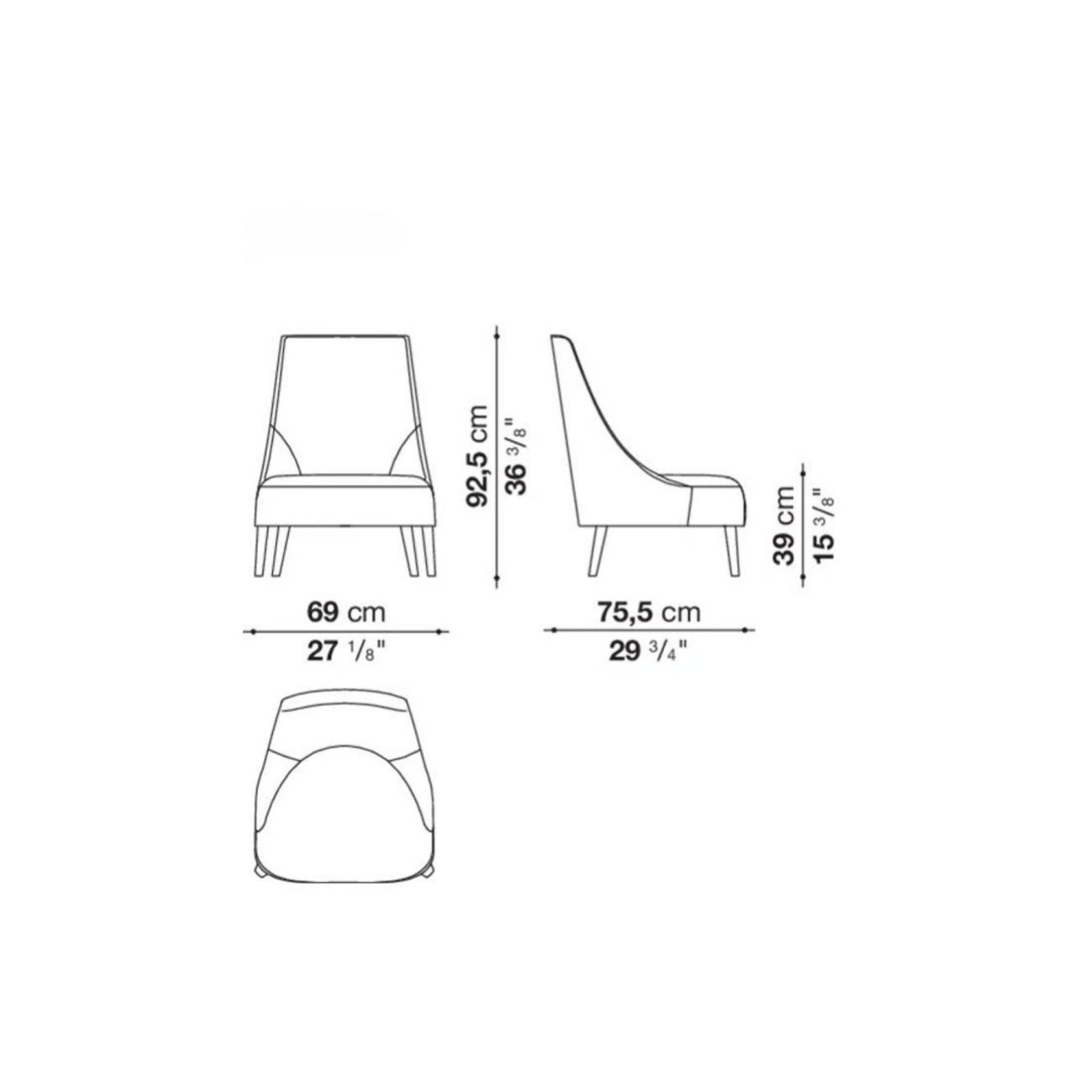 MAXALTO FEBO FAUTEUIL BERGÈRE