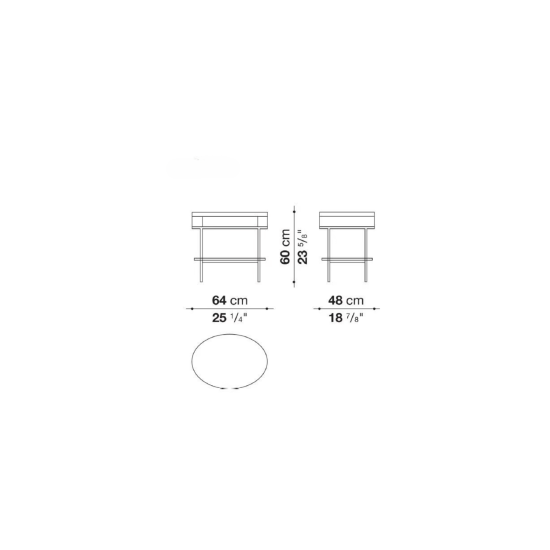 MAXALTO EBE TABLE BASSE OVALE