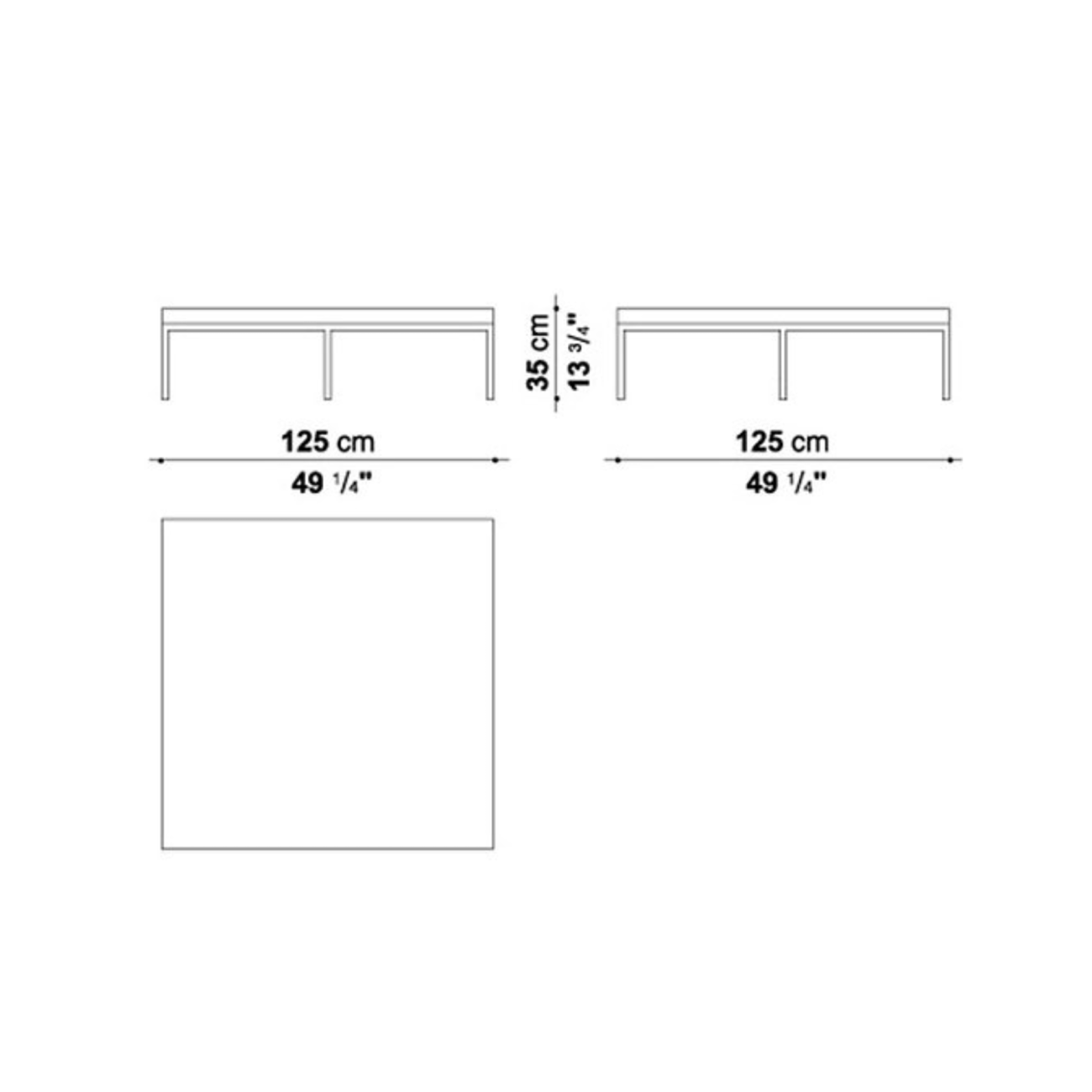 MAXALTO EBE LOW SQUARE COFFEE TABLE