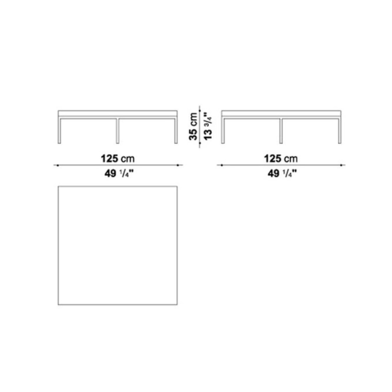 MAXALTO EBE LOW SQUARE COFFEE TABLE