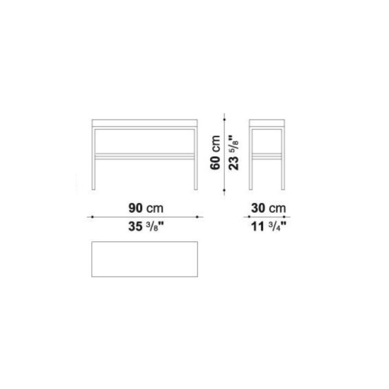 MAXALTO EBE TABLE BASSE RECTANGULAIRE