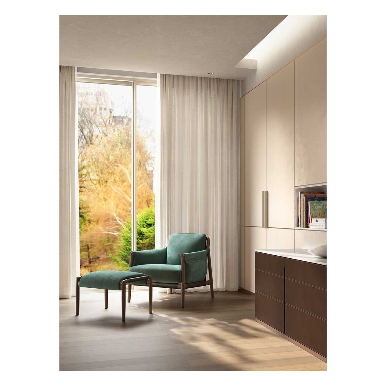 POLTRONA FRAU TIMES LOUNGE ARMCHAIR