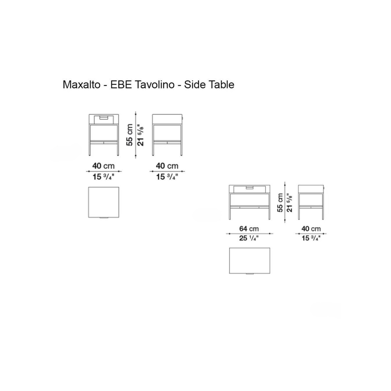 MAXALTO EBE TAVOLINO RETTANGOLARE