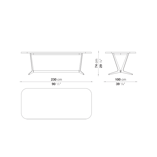 MAXALTO ASTRUM TABLE RECTANGULAIRE