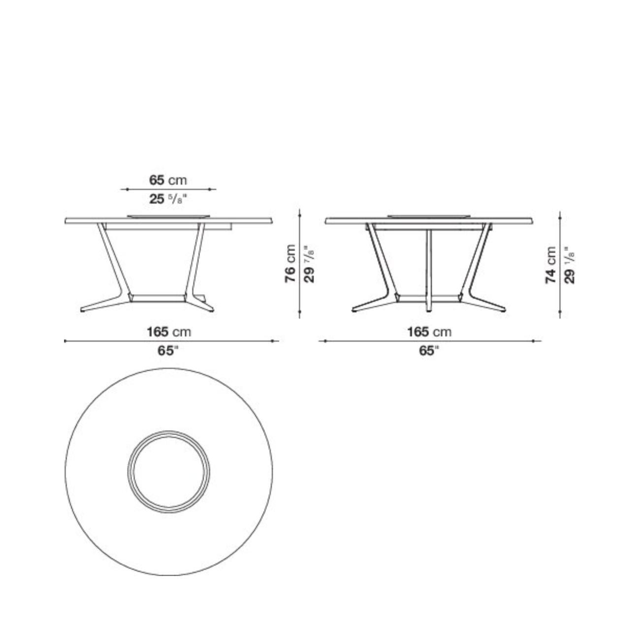 MAXALTO ASTRUM TABLE CIRCULAIRE
