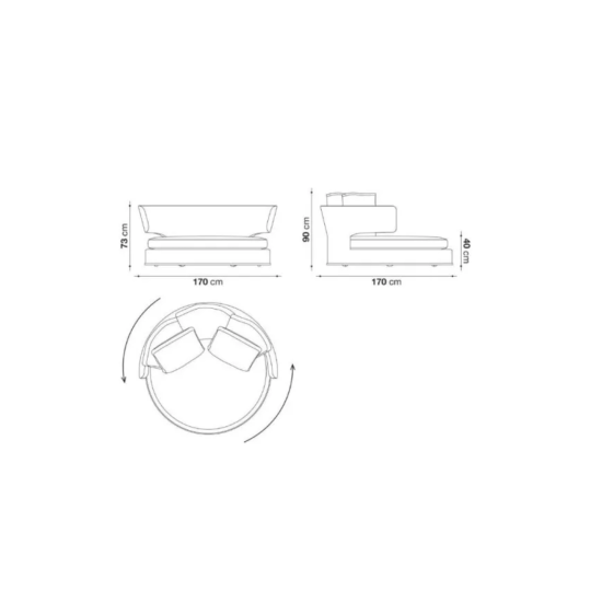 MAXALTO AMOENUS DIVANO GIREVOLE