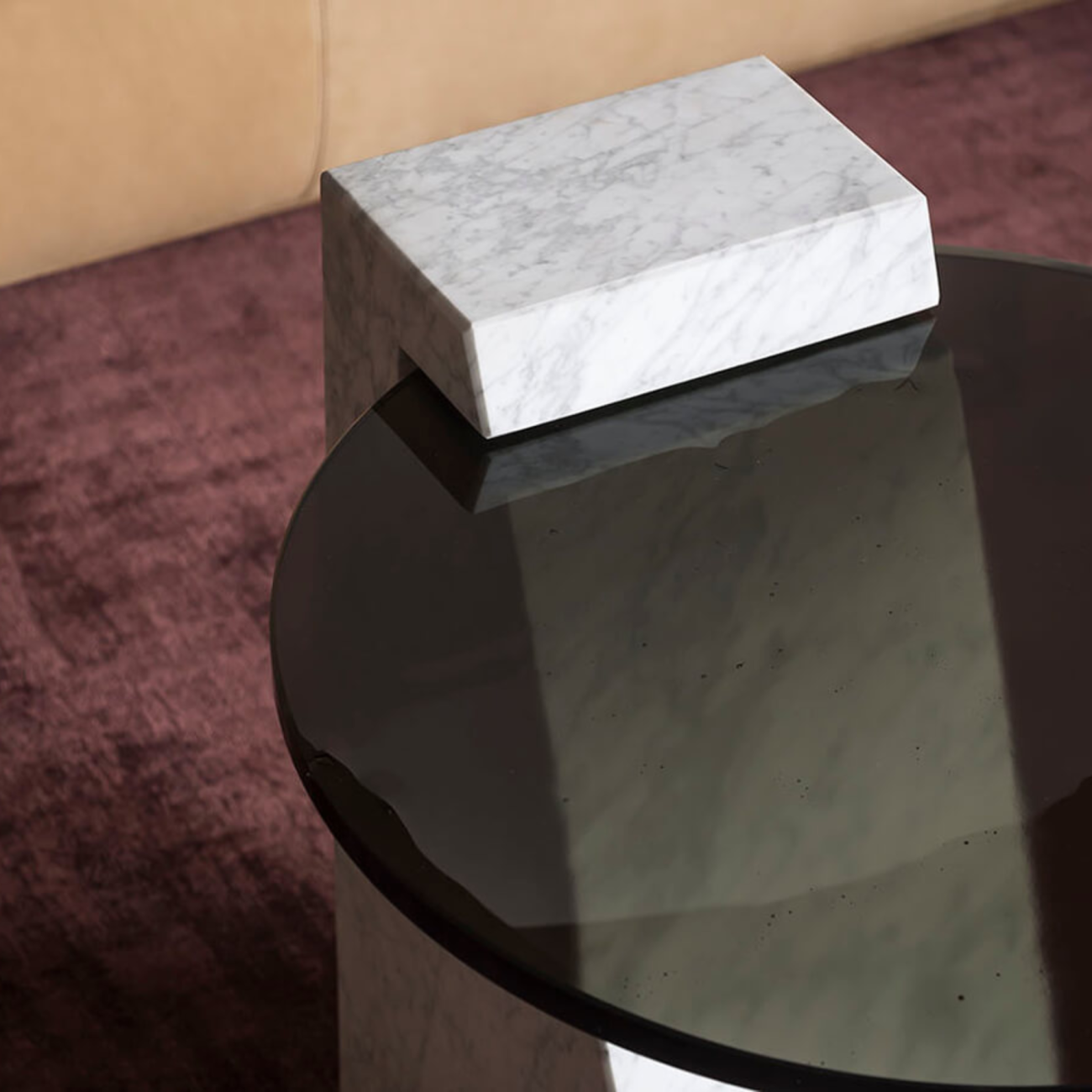 BAXTER VERRE PARTICULIER TABLE BASSE