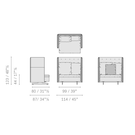 POLTRONA FRAU GRANTORINO HB ARMCHAIR