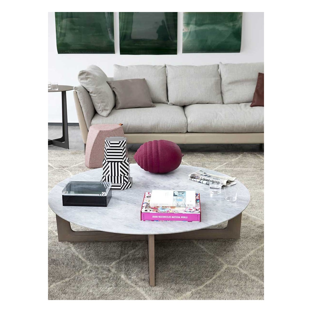 POLTRONA FRAU ILARY TABLE BASSE EN MARBRE