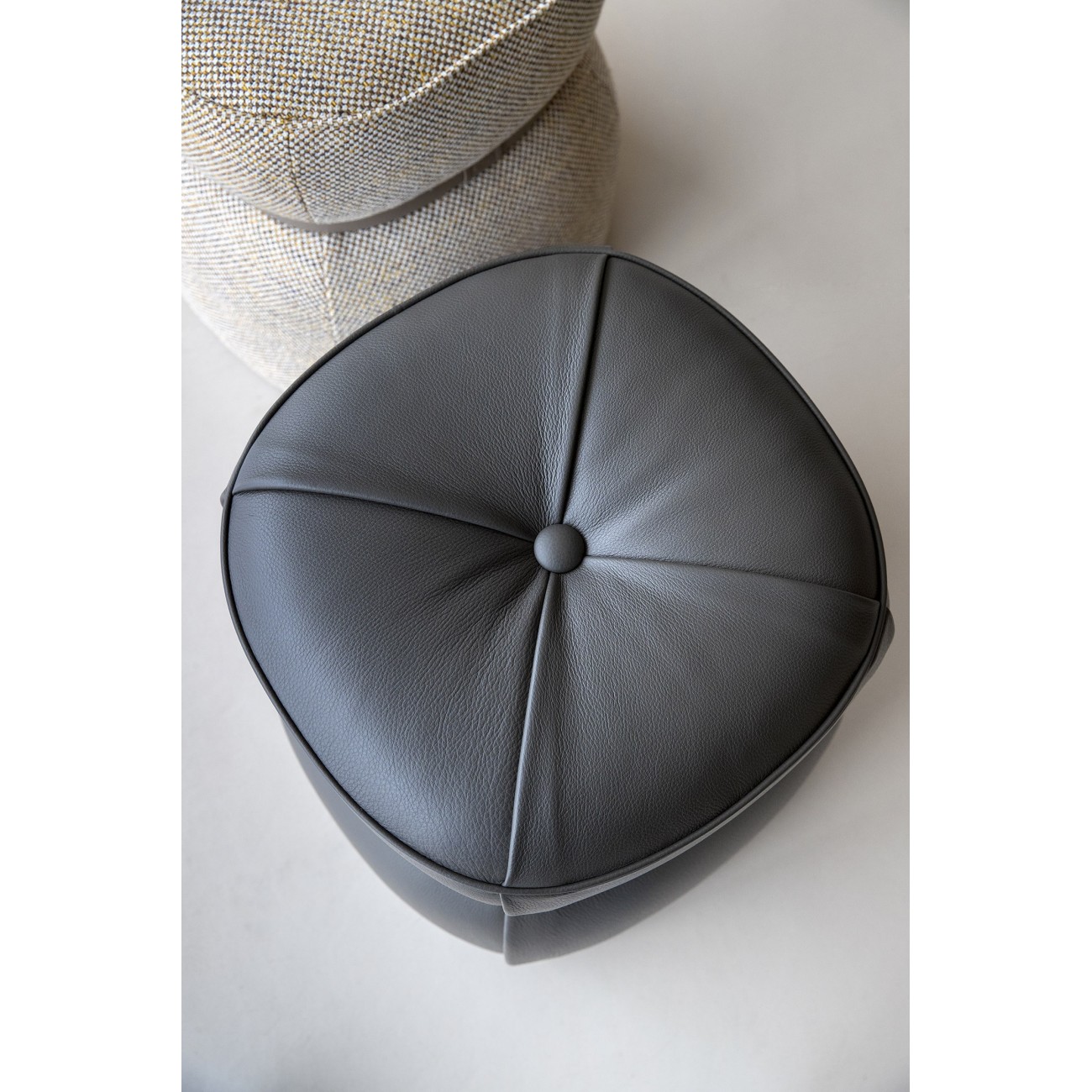 POLTRONA FRAU LEPLI POUF WITH STORAGE UNIT