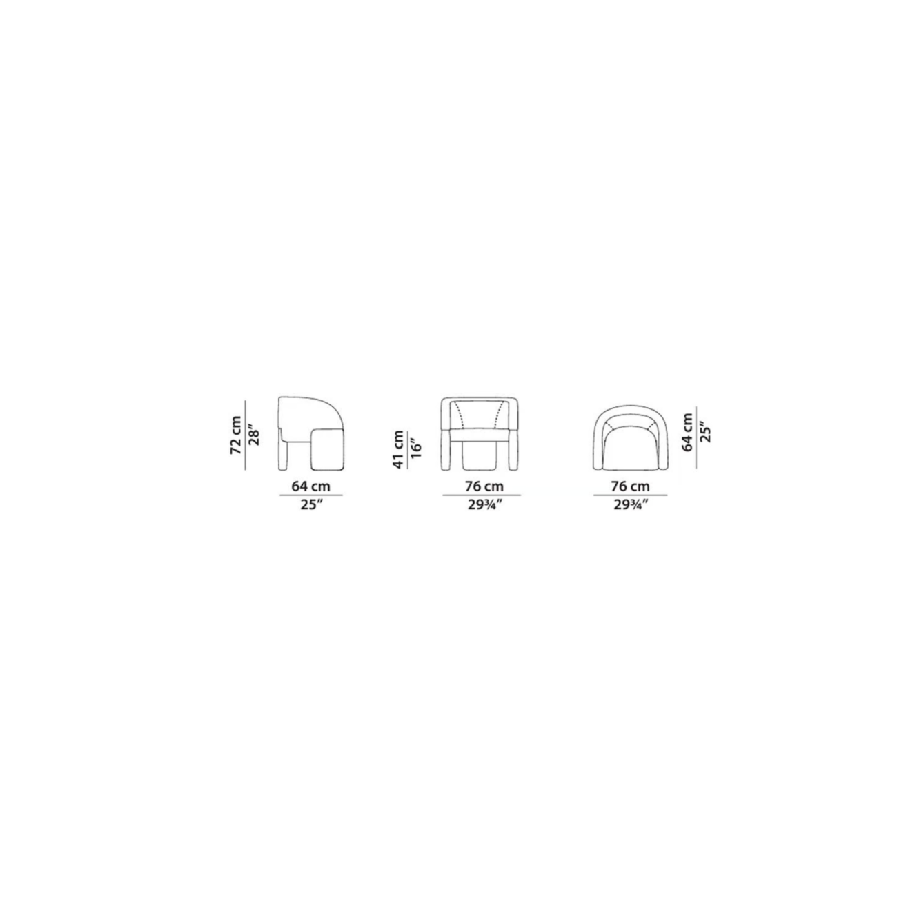 BAXTER LAZYBONES LOUNGE FAUTEUIL