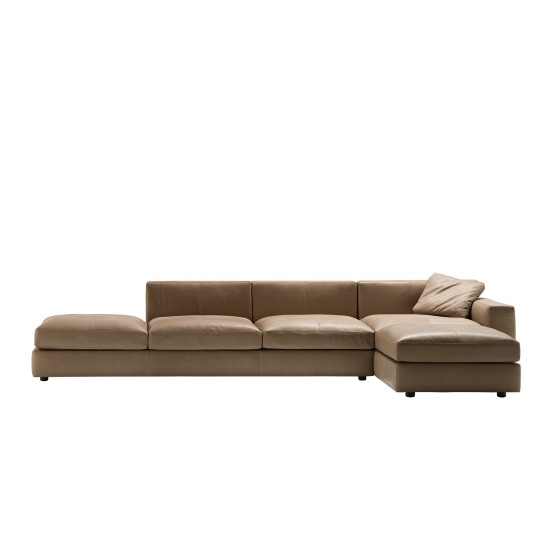 POLTRONA FRAU MASSIMOSISTEMA SOFA WITH CHAISE LONGUE