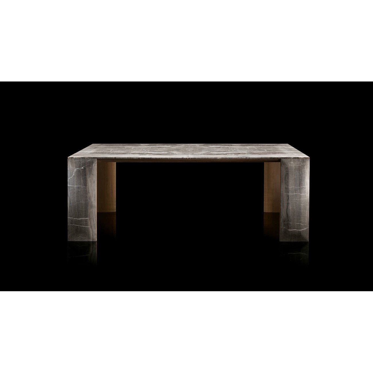 HENGE TAVOLO LY IN LEGNO E PIETRA