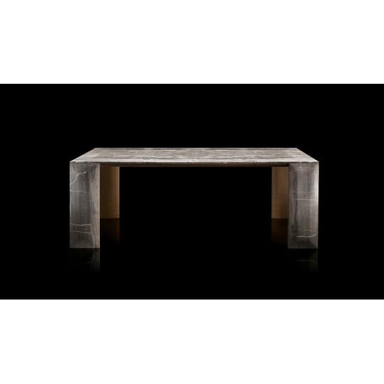 HENGE TAVOLO LY IN LEGNO E PIETRA