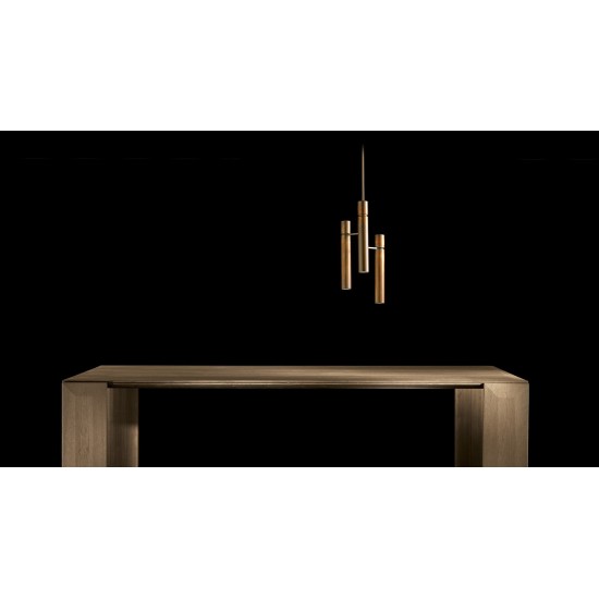 HENGE TAVOLO LY IN LEGNO E PIETRA