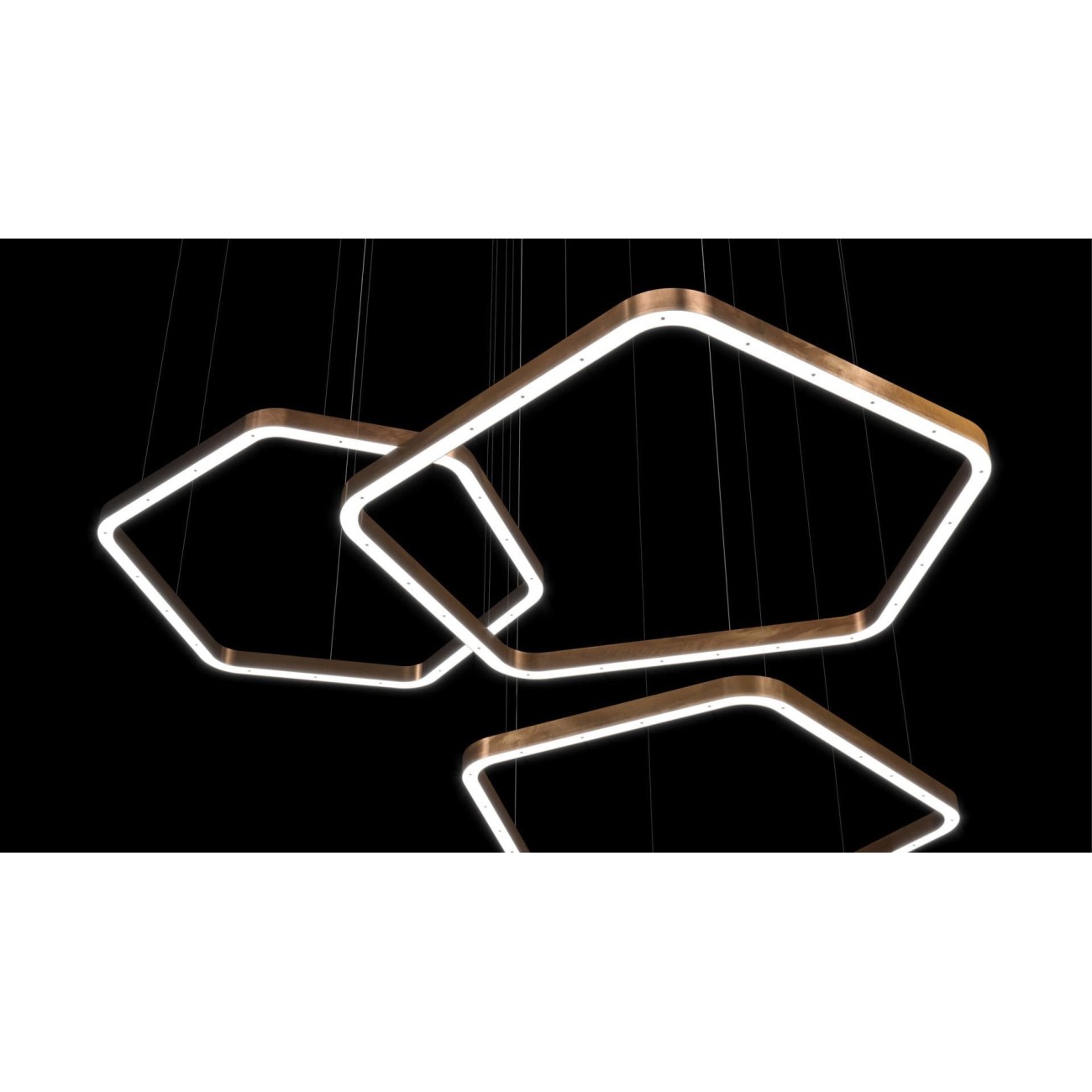 HENGE LAMPE LIGHT RING HORIZONTAL POLYGONAL