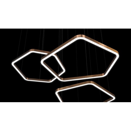 HENGE LAMPE LIGHT RING HORIZONTAL POLYGONAL