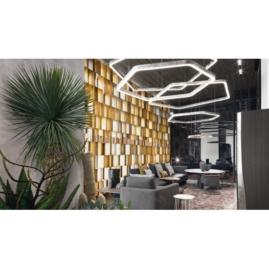 HENGE LAMPADA LIGHT RING HORIZONTAL POLYGONAL