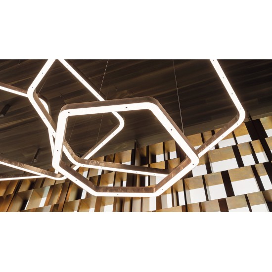 HENGE LAMPE LIGHT RING HORIZONTAL POLYGONAL