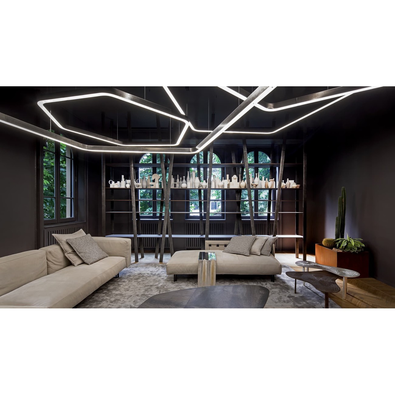 HENGE LAMP LIGHT RING HORIZONTAL POLYGONAL