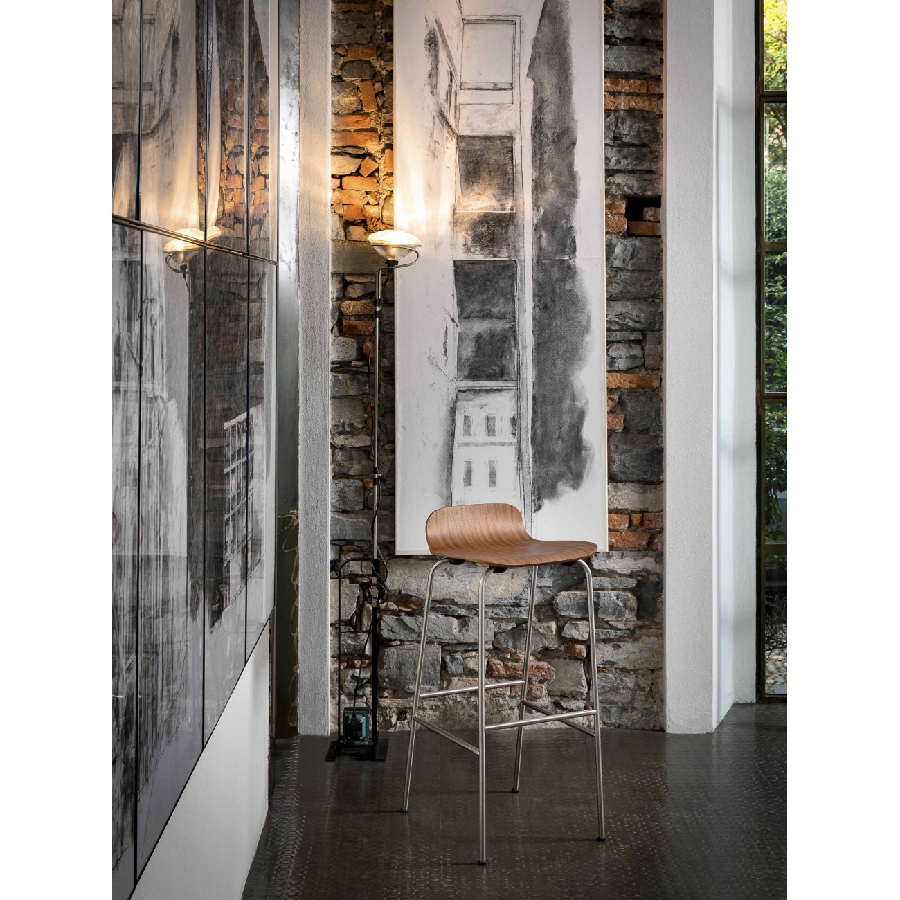 CAPPELLINI TATE WOOD SGABELLO