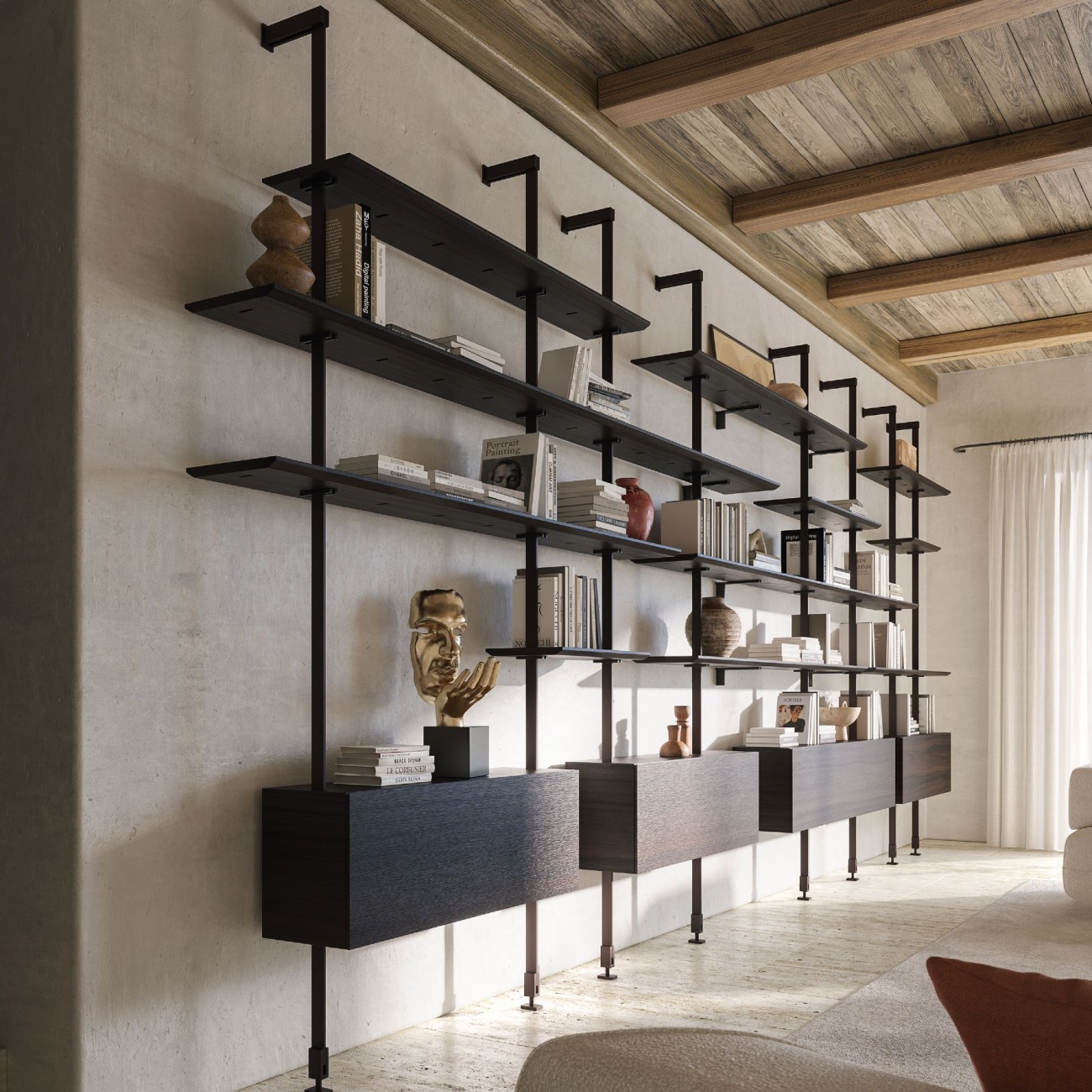 CATTELAN ITALIA LIBRERIA A PARETE AIRPORT